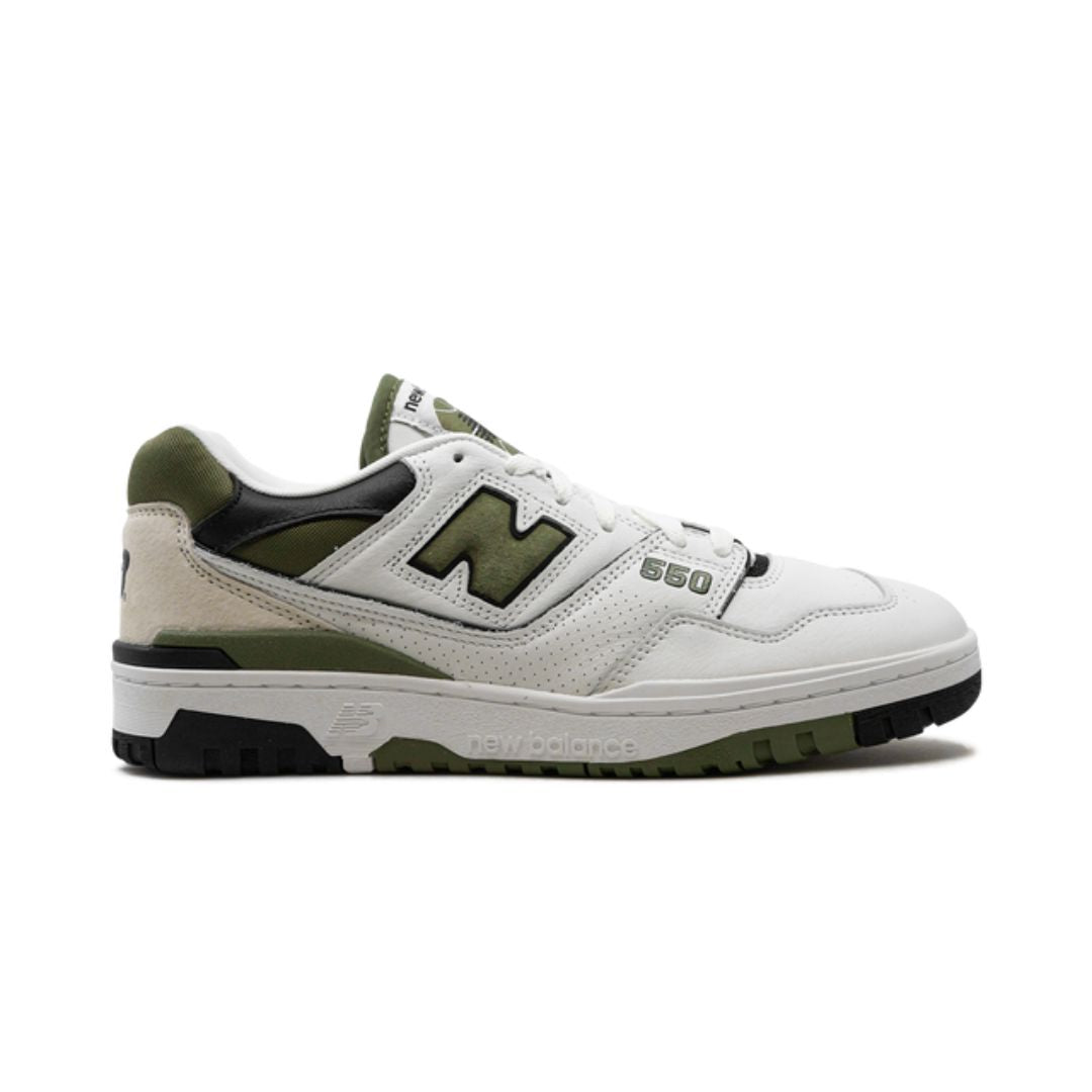 New Balance 550 White / Dark Olivine