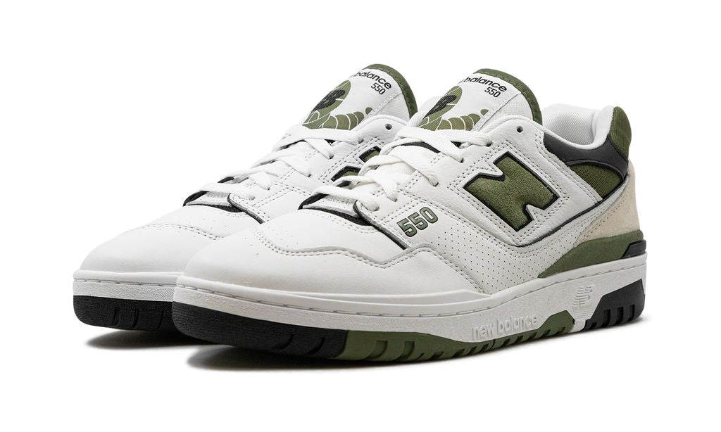 New Balance 550  White / Dark Olivine