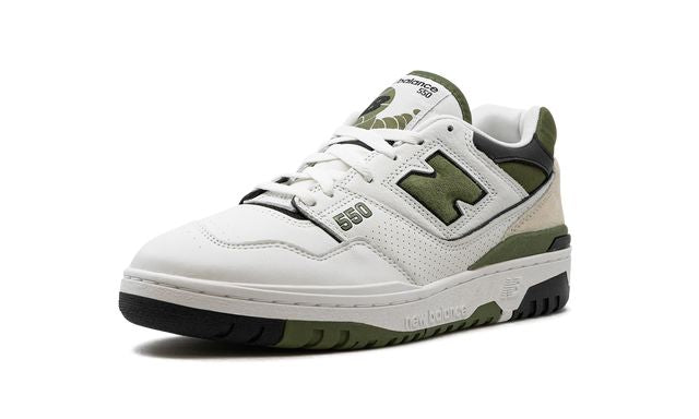 New Balance 550  White / Dark Olivine